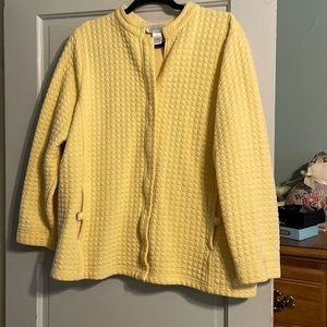 Sport Savvy yellow knit jacket size 1X